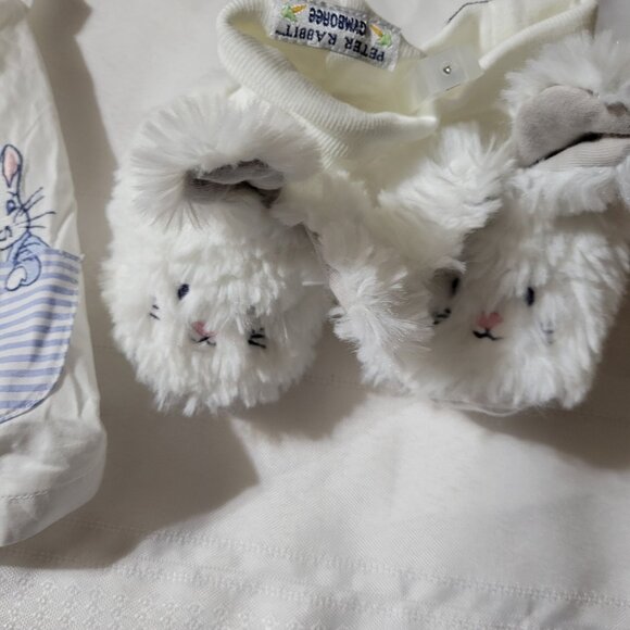 Gymboree Peter Rabbit NWT 3-6 month shirt Bloomer set, NWOT 02 slippers. Z31 - Picture 3 of 4